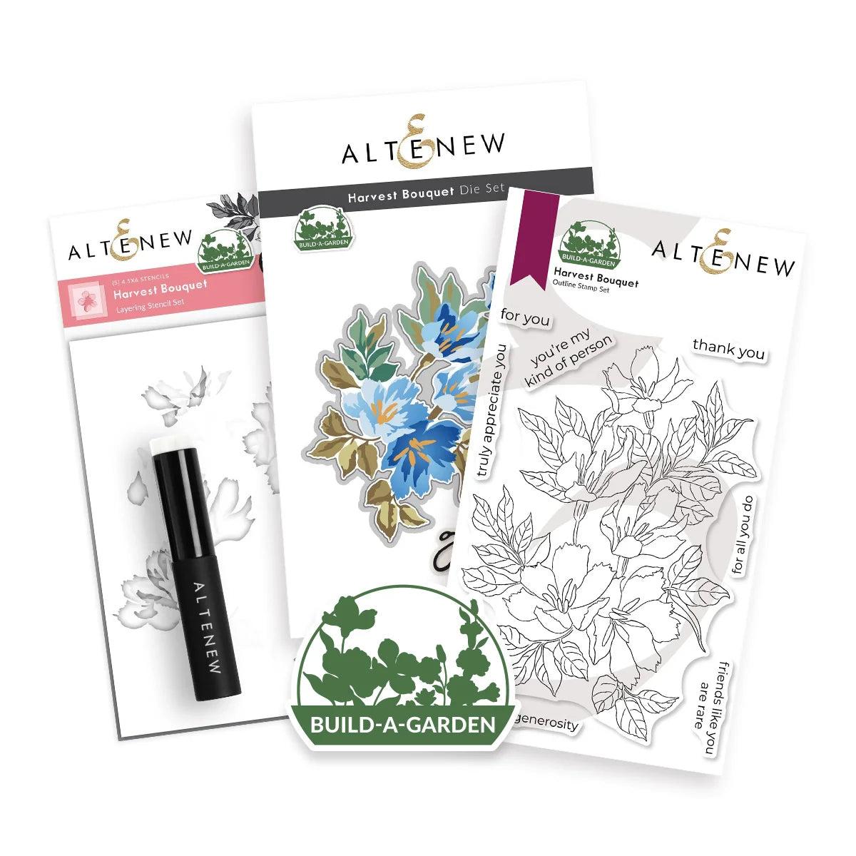 Altenew - Clear Stamps, Stencils &amp; Dies - Build-A-Garden: Harvest Bouquet-ScrapbookPal