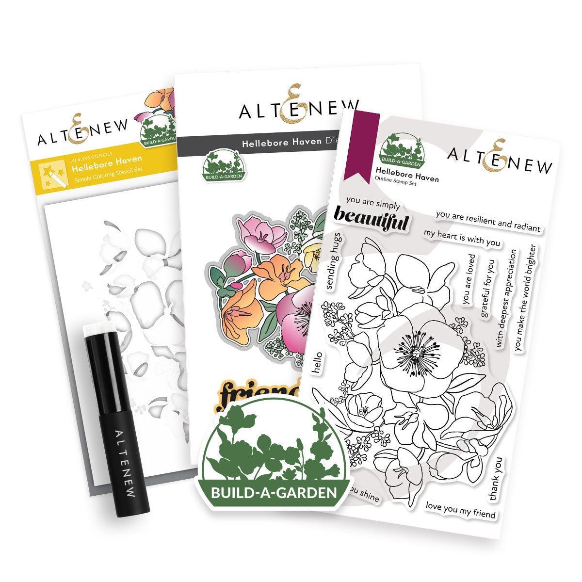 Altenew - Clear Stamps, Stencils &amp; Dies - Build-A-Garden: Hellebore Haven-ScrapbookPal