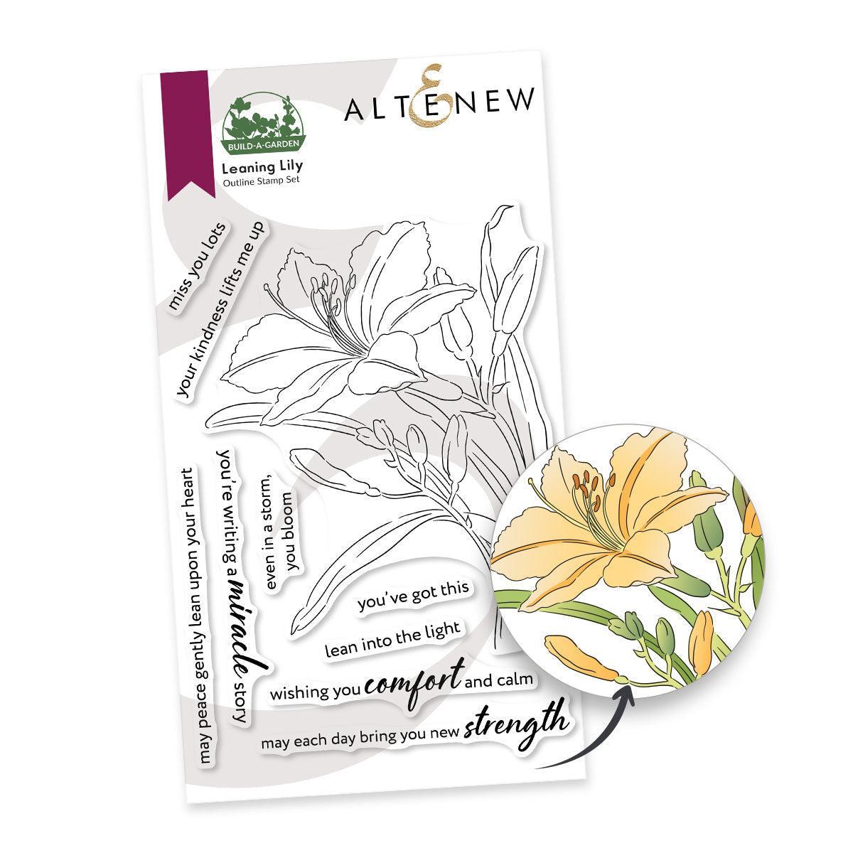 Altenew - Clear Stamps, Stencils &amp; Dies - Build-A-Garden: Leaning Lily-ScrapbookPal
