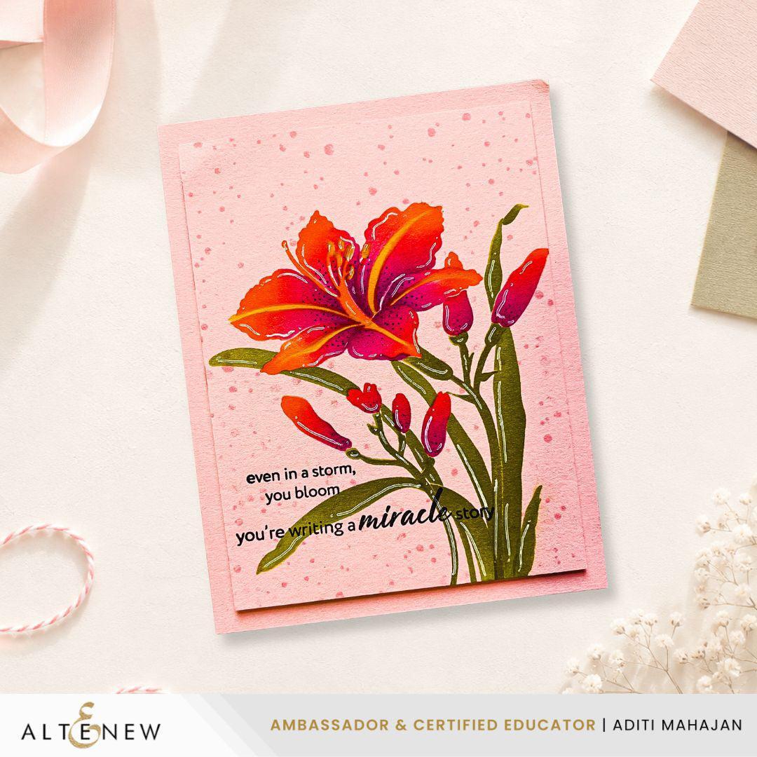 Altenew - Clear Stamps, Stencils &amp; Dies - Build-A-Garden: Leaning Lily-ScrapbookPal