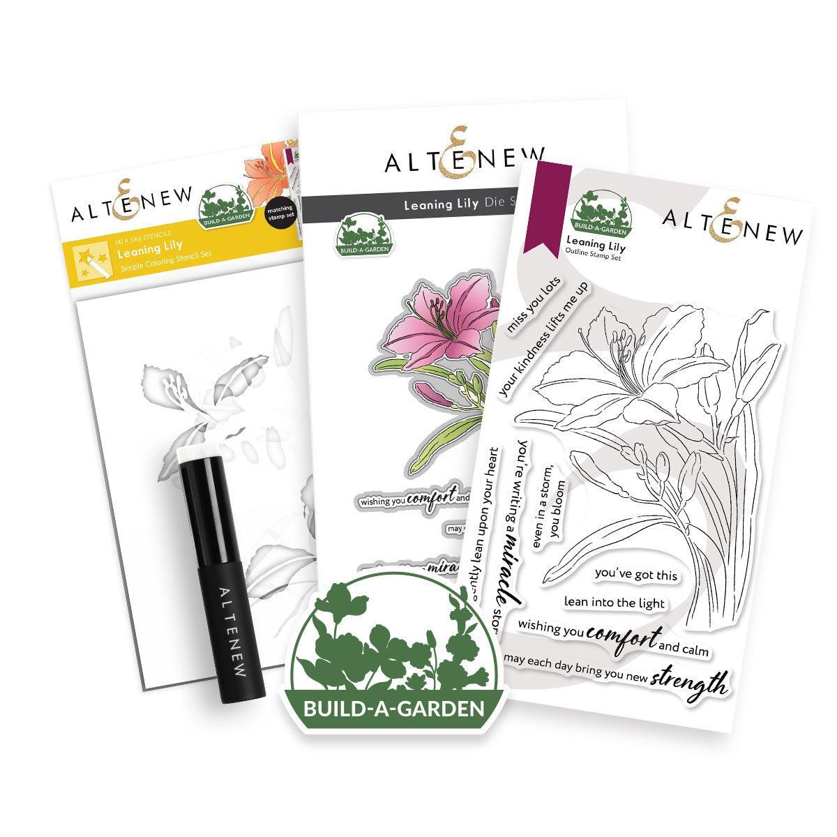 Altenew - Clear Stamps, Stencils &amp; Dies - Build-A-Garden: Leaning Lily-ScrapbookPal