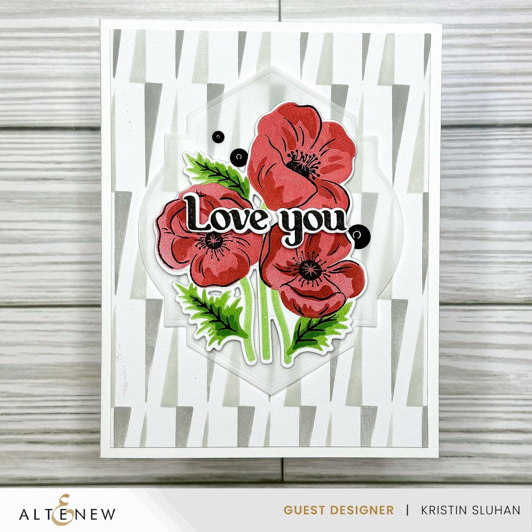 Altenew - Clear Stamps &amp; Stencils - Dynamic Duo: Precious Poppies-ScrapbookPal