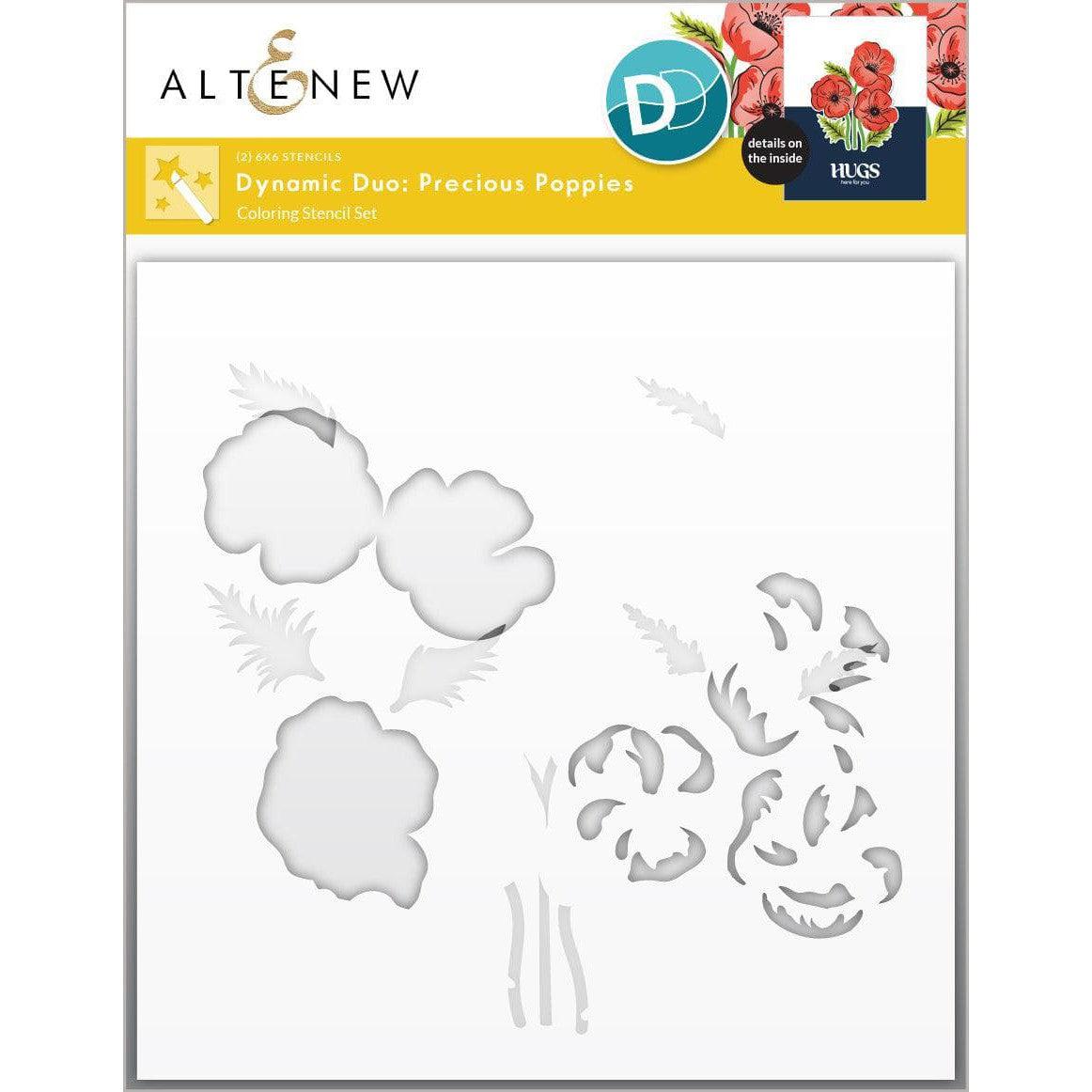 Altenew - Clear Stamps &amp; Stencils - Dynamic Duo: Precious Poppies-ScrapbookPal