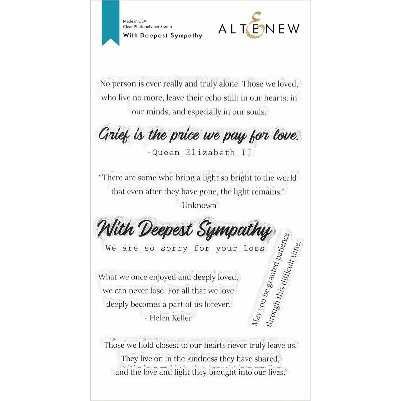 Altenew - Clear Stamps - With Deepest Sympathy-ScrapbookPal