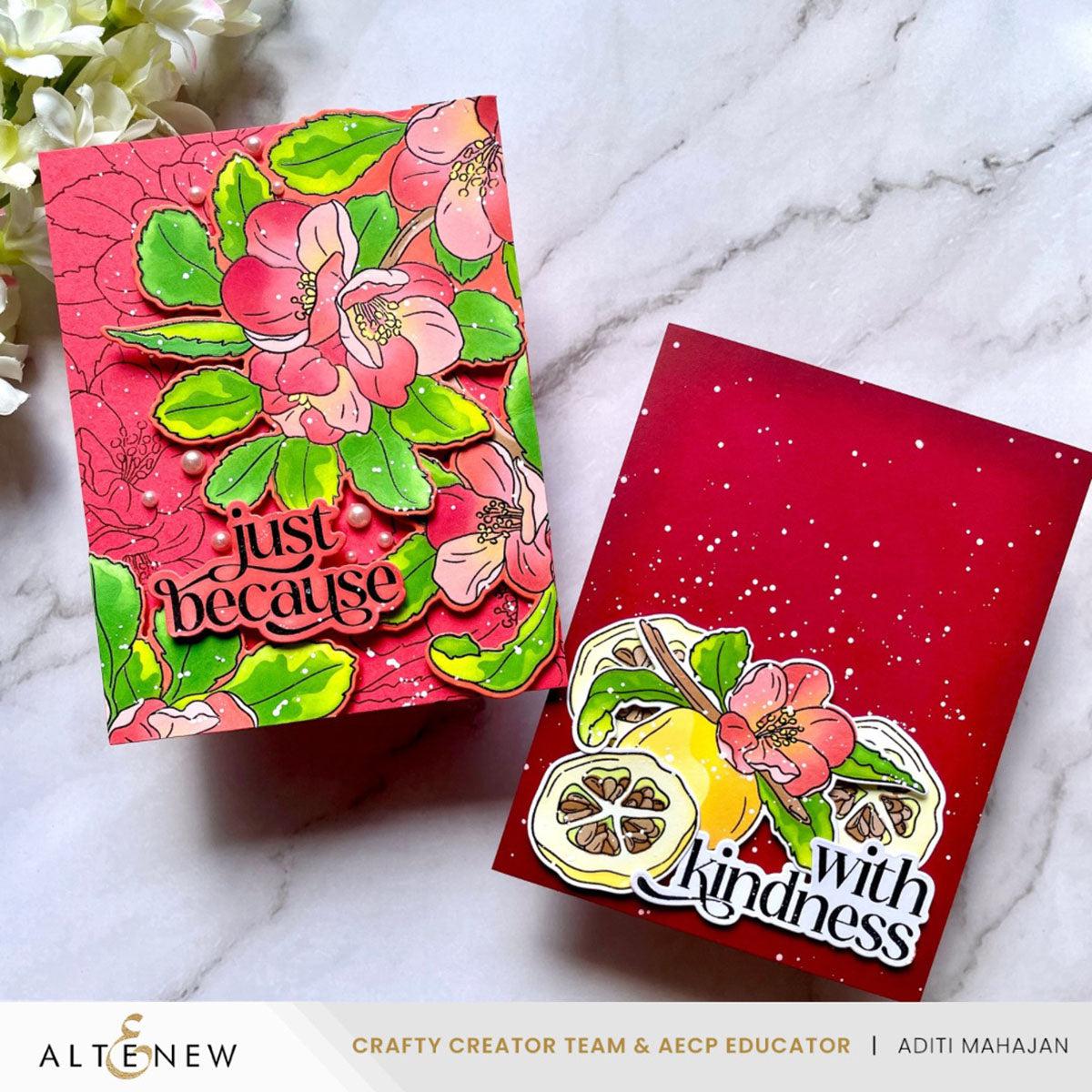 Altenew - Dies - Build-A-Garden: Flowering Quince Add-On-ScrapbookPal
