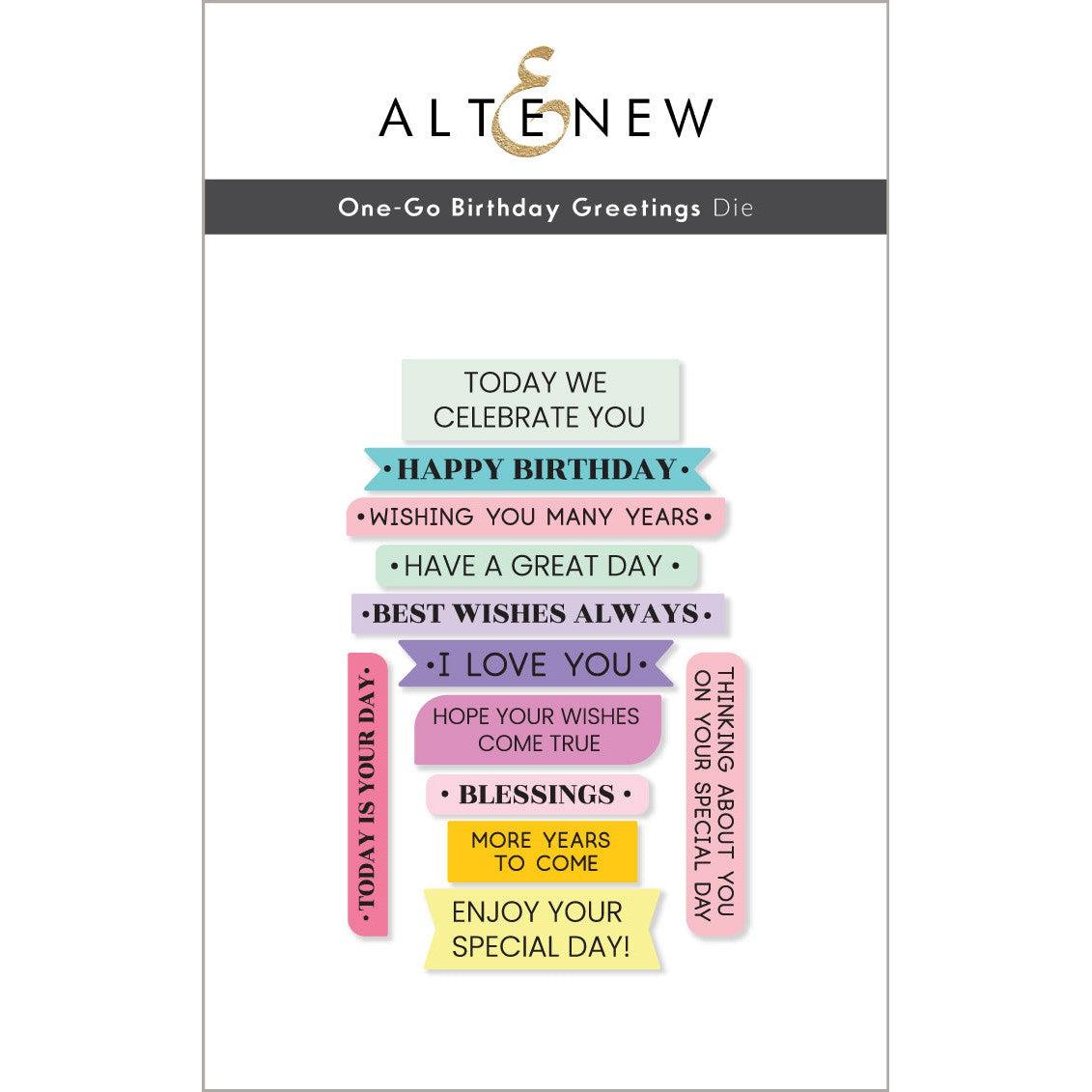 Altenew - Dies - One-Go Birthday Greetings-ScrapbookPal