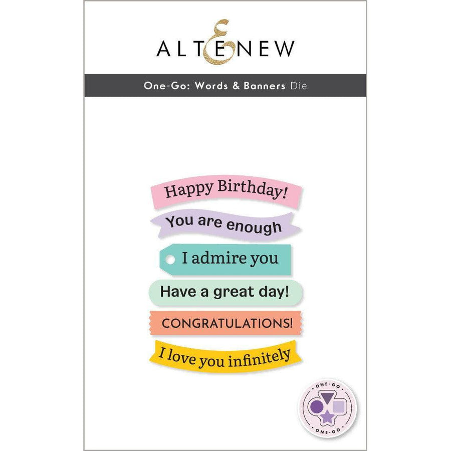 Altenew - Dies - One-Go: Words & Banners