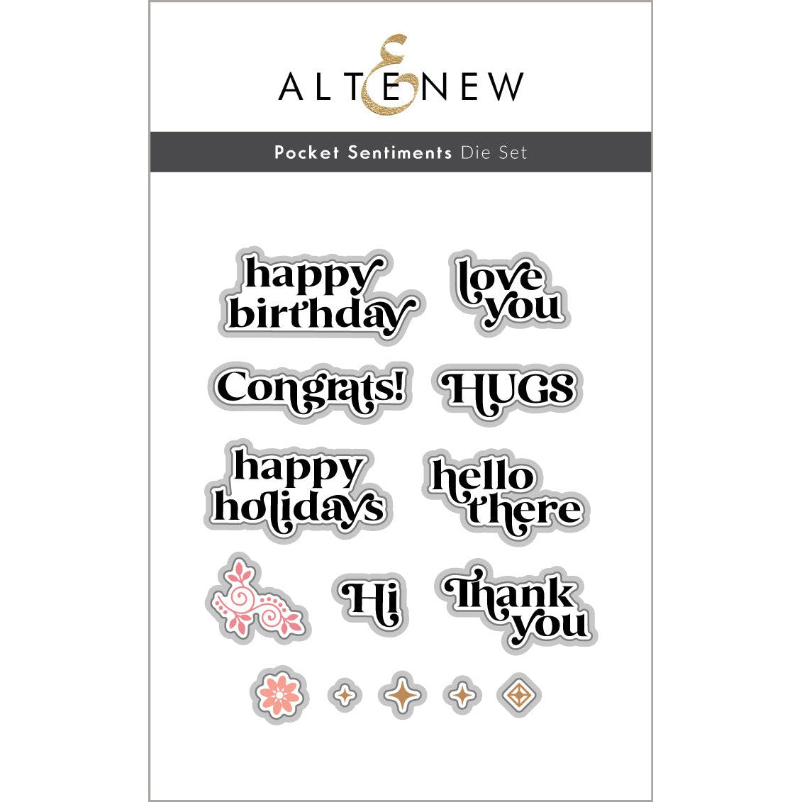Altenew - Dies - Pocket Sentiments-ScrapbookPal