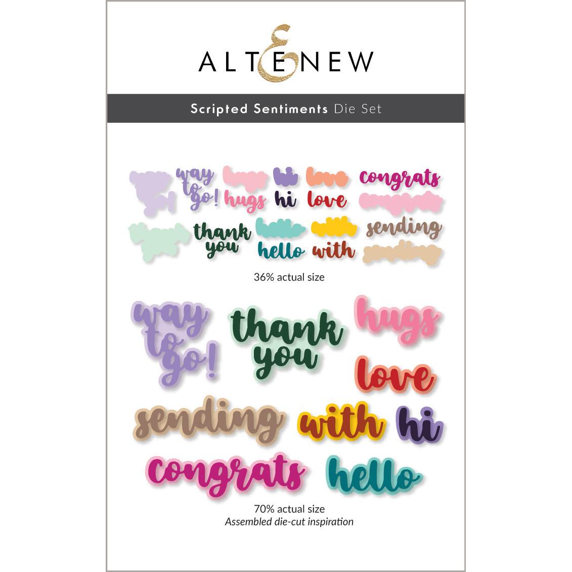 Altenew - Dies - Scripted Sentiments-ScrapbookPal
