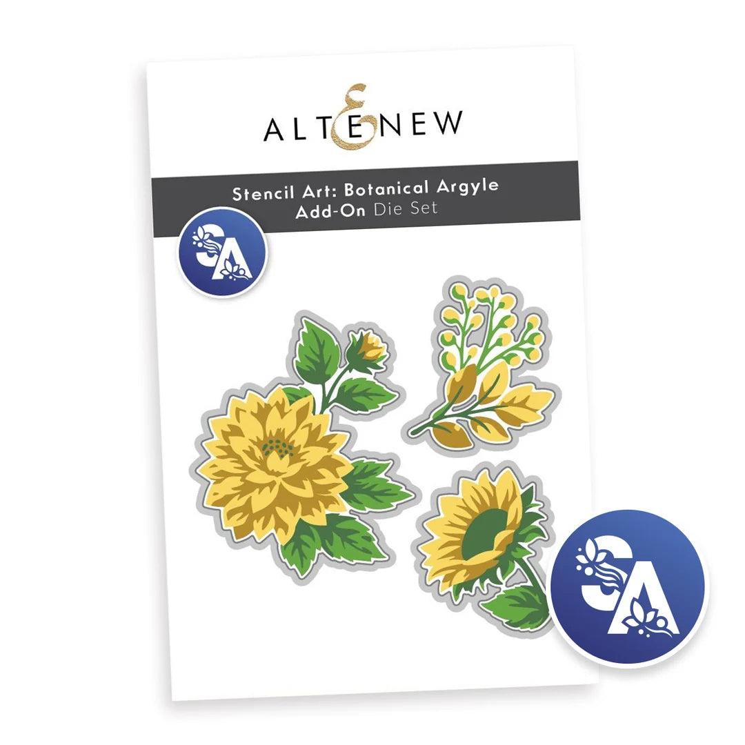 Altenew - Dies - Stencil Art: Botanical Argyle Add-on-ScrapbookPal