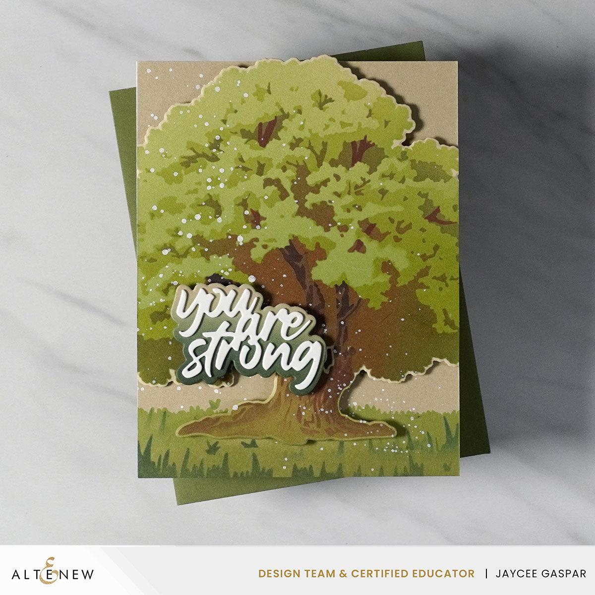 Altenew - Dies - Stencil Art: Strong Oak Add-On-ScrapbookPal