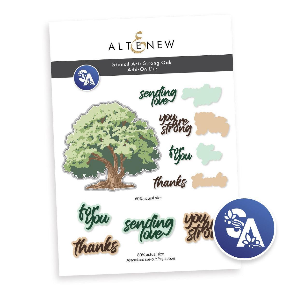 Altenew - Dies - Stencil Art: Strong Oak Add-On-ScrapbookPal