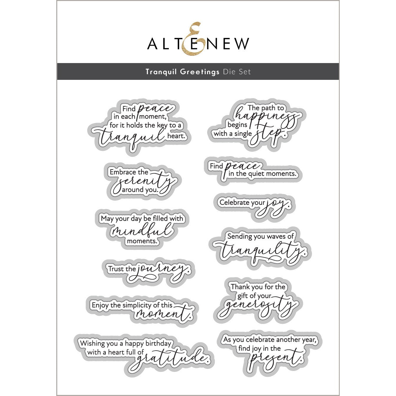 Altenew - Dies - Tranquil Greetings-ScrapbookPal