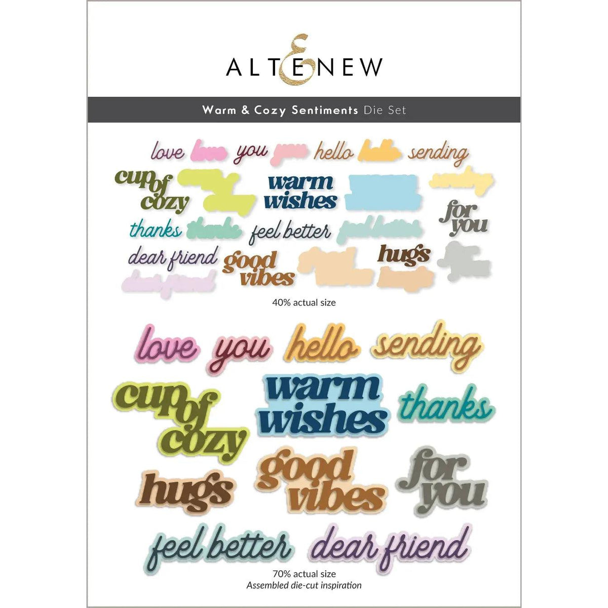 Altenew - Dies - Warm &amp; Cozy Sentiments-ScrapbookPal