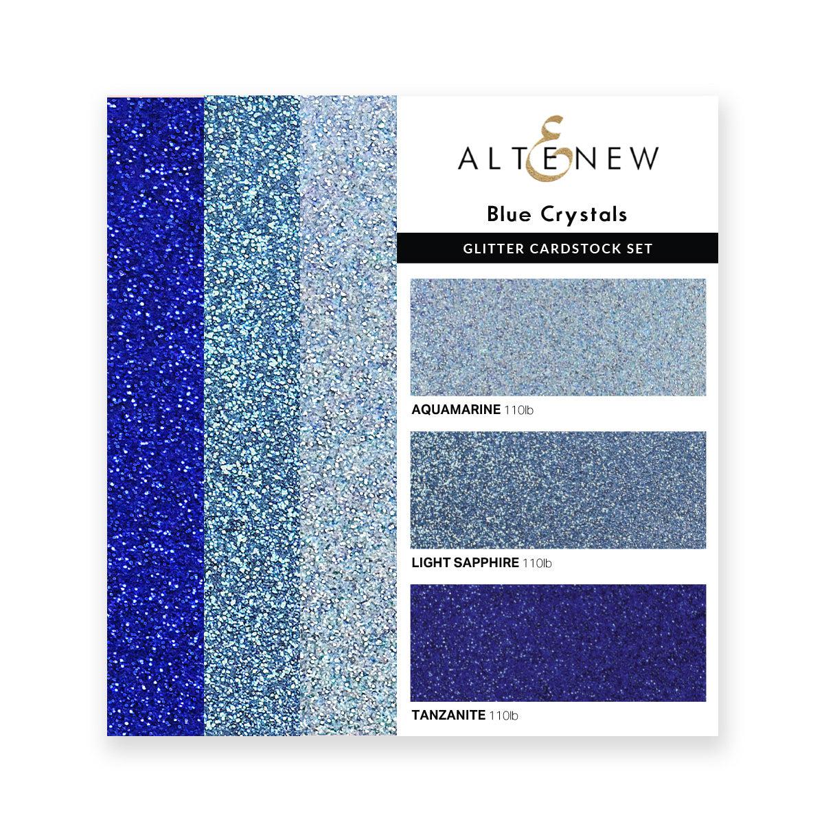 Altenew - Glitter Cardstock Set - Blue Crystals-ScrapbookPal