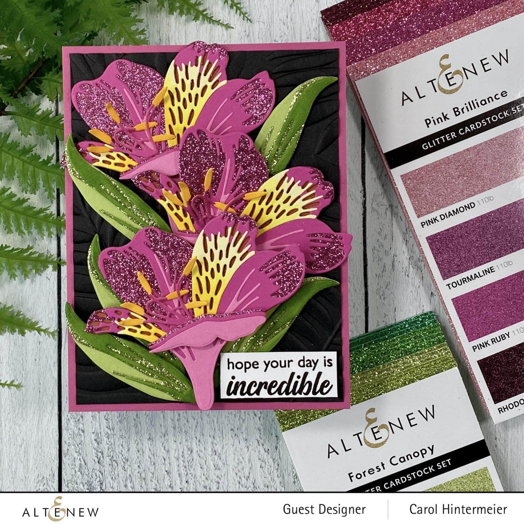 Altenew - Glitter Cardstock Set - Pink Brilliance-ScrapbookPal