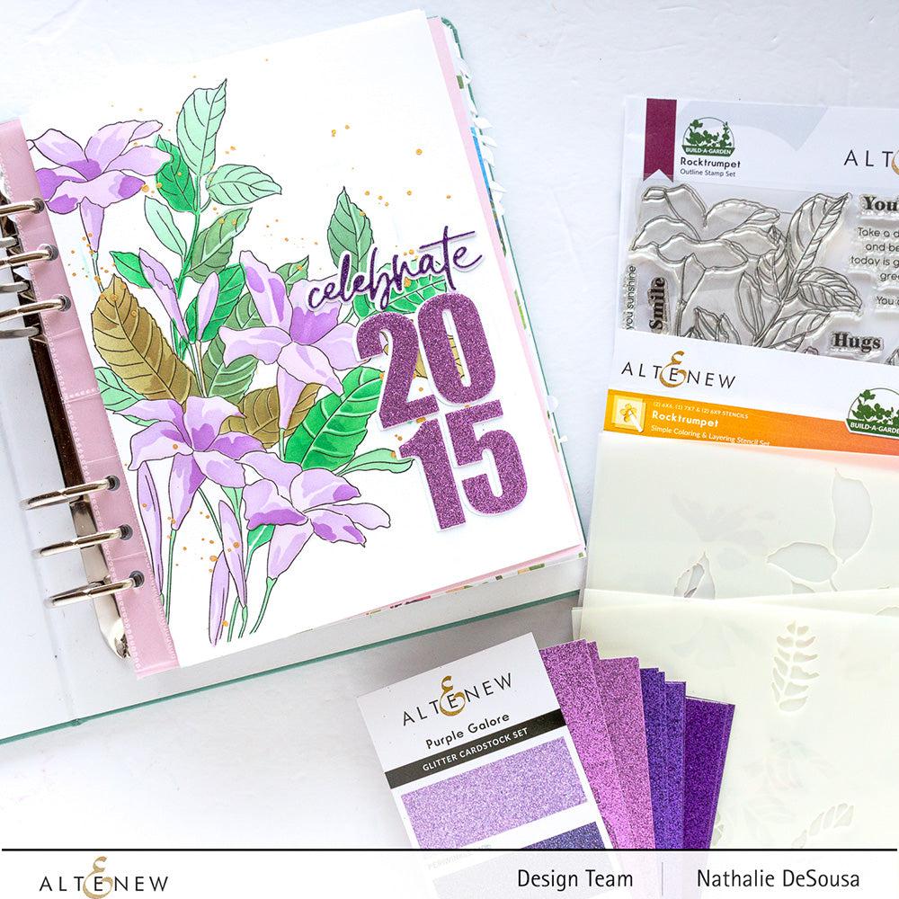 Altenew - Glitter Cardstock Set - Purple Galore-ScrapbookPal