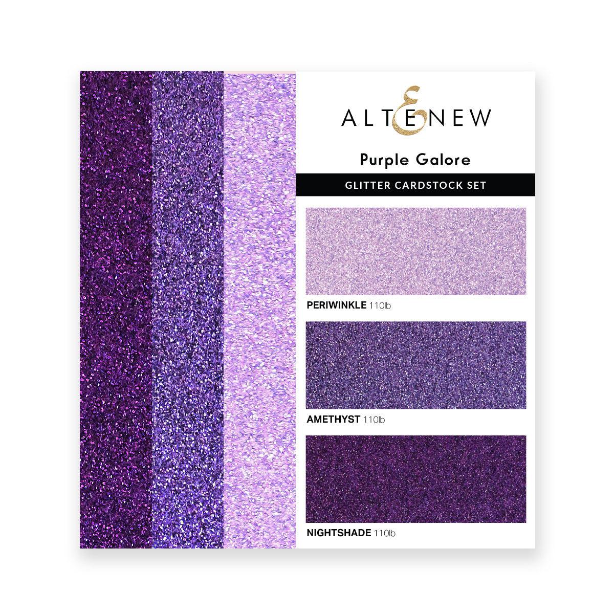 Altenew - Glitter Cardstock Set - Purple Galore-ScrapbookPal