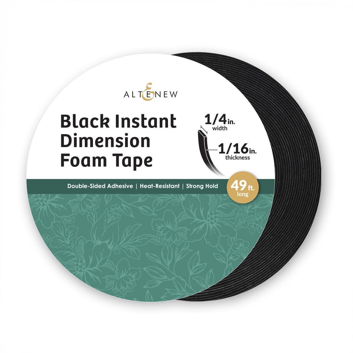 Altenew - Instant Dimension Foam Tape - Black - 1/16'' x 1/4'' x 15m-ScrapbookPal