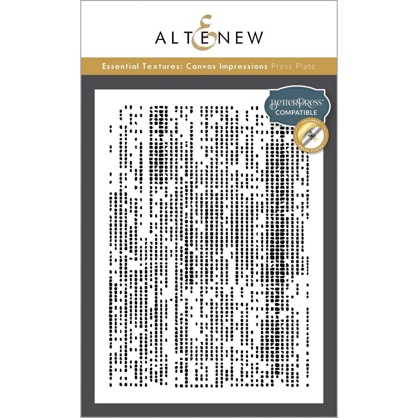 Altenew - Press Plates - Essential Textures: Canvas Impressions-ScrapbookPal