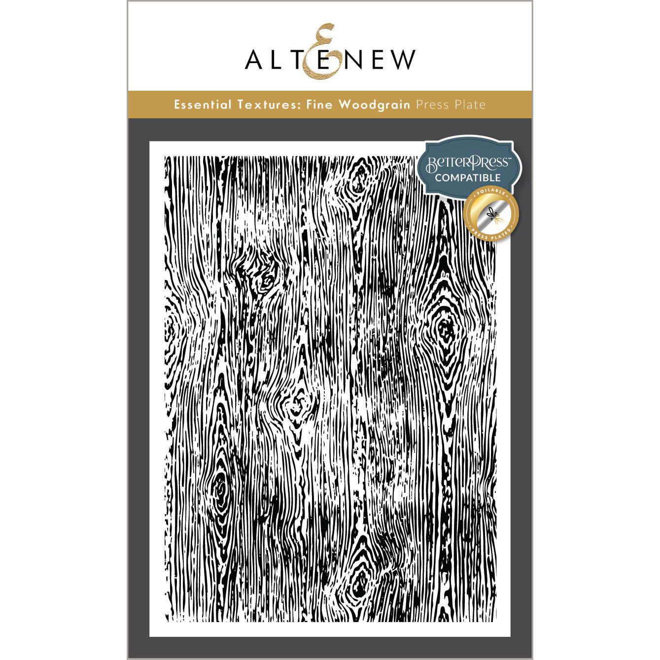 Altenew - Press Plates - Essential Textures: Fine Woodgrain-ScrapbookPal