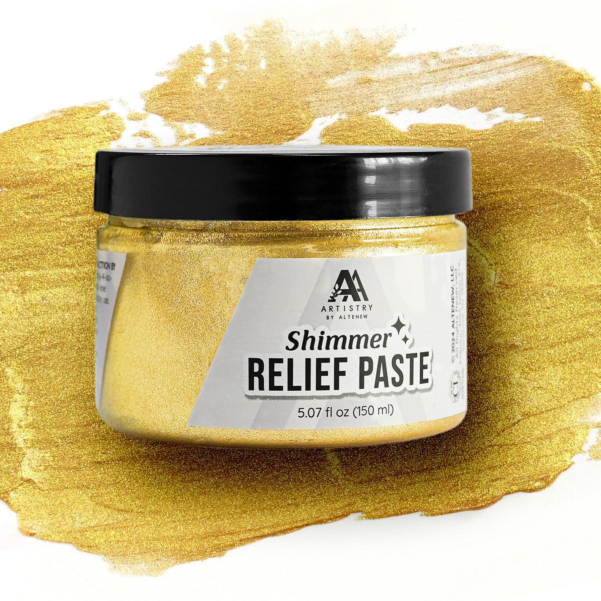 Altenew - Shimmer Relief Paste - Enchanted Gold-ScrapbookPal