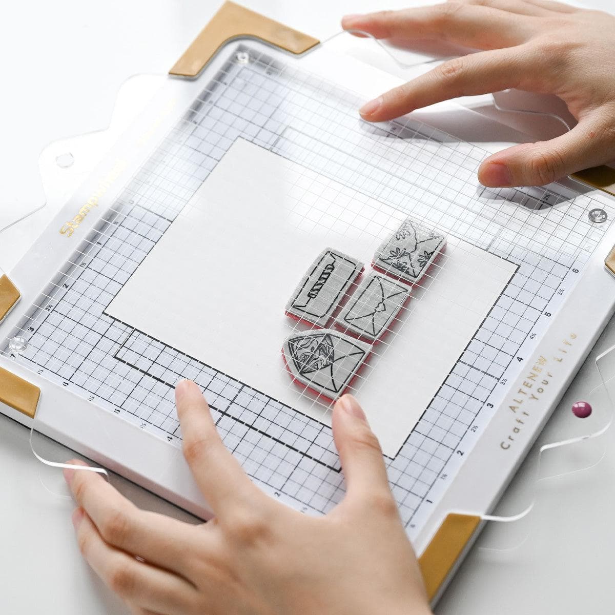 Altenew - Stampwheel - SlimGrip Sticky Mat - White-ScrapbookPal
