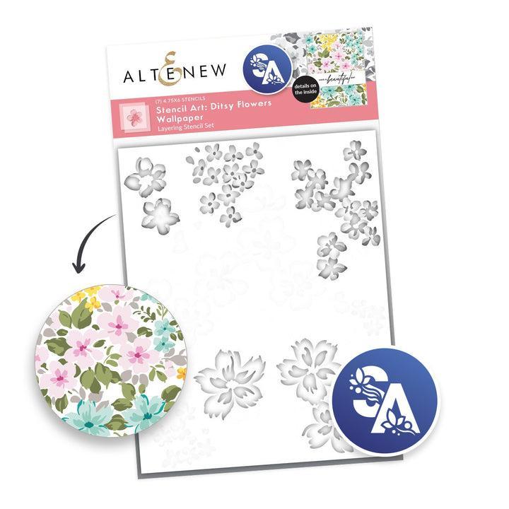 Altenew - Stencils - Ditsy Flowers Wallpaper-ScrapbookPal