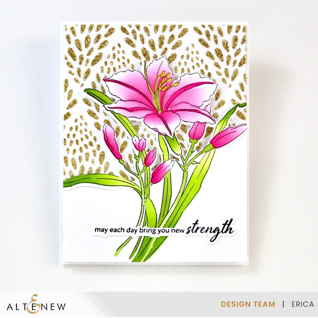 Altenew - Stencils - Flourishing Coral-ScrapbookPal