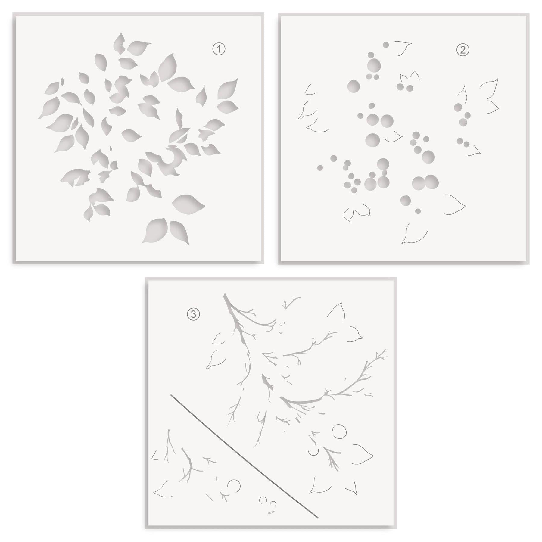 Altenew - Stencils - Lush Berry Branch-ScrapbookPal