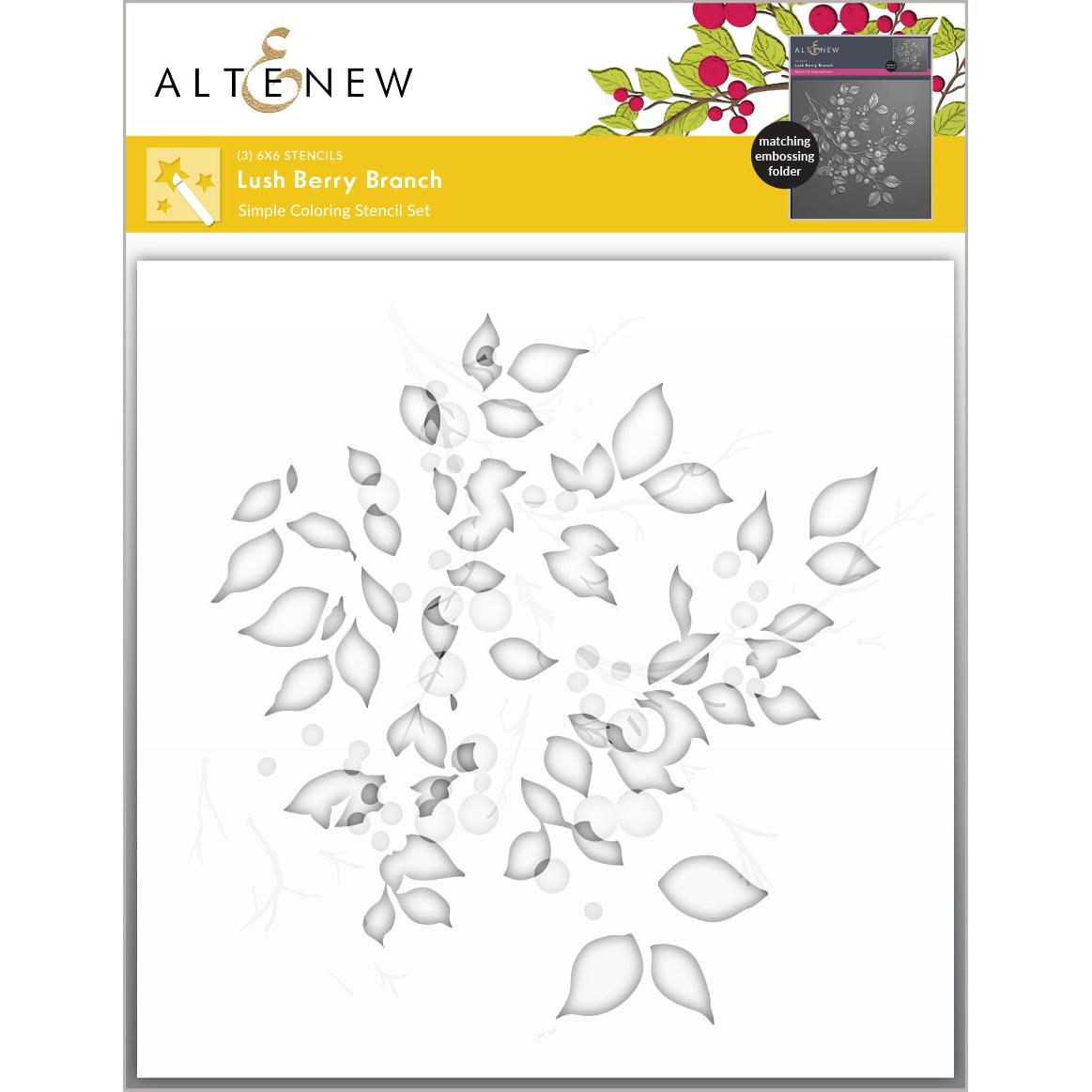 Altenew - Stencils - Lush Berry Branch-ScrapbookPal