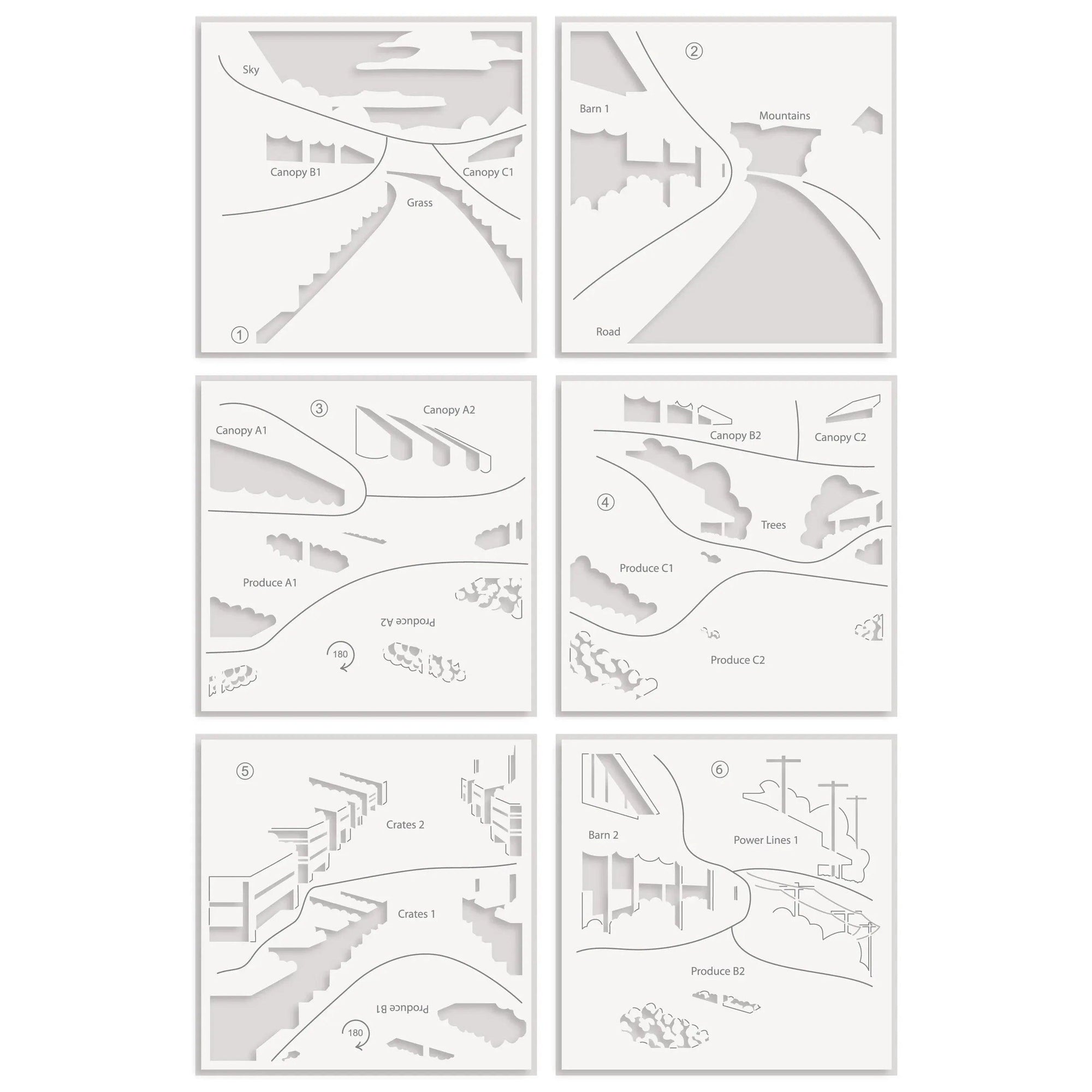 Altenew - Stencils - Rural Farmstand-ScrapbookPal