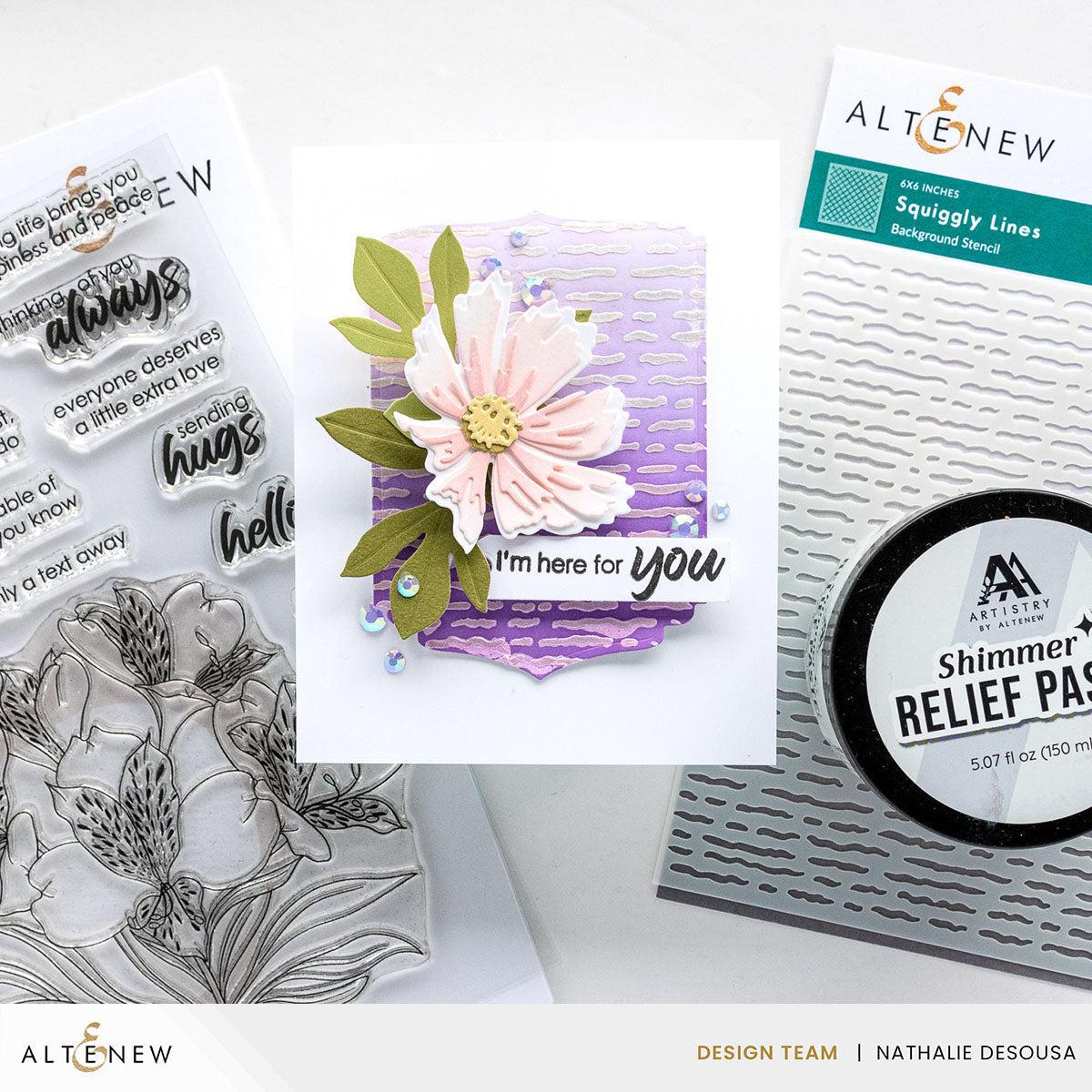 Altenew - Stencils - Squiggly Lines Background-ScrapbookPal