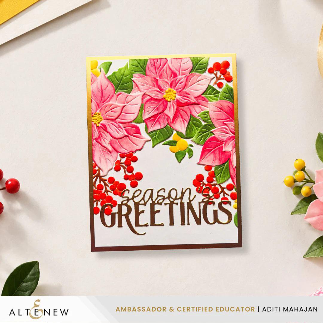 Altenew - Stencils - Winterberry Poinsettias-ScrapbookPal