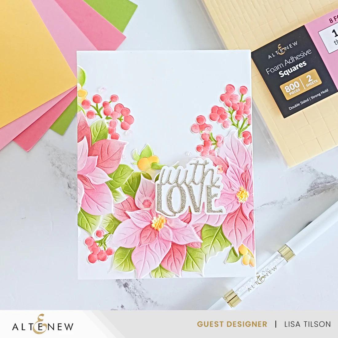 Altenew - Stencils - Winterberry Poinsettias-ScrapbookPal