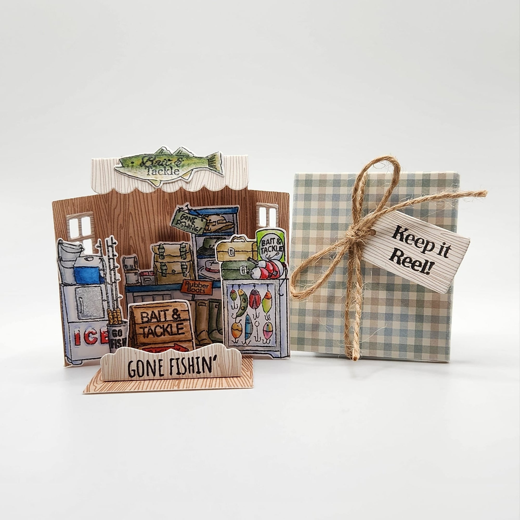 Art Impressions - Stamp & Die Set - Matchbook Bait & Tackle-ScrapbookPal