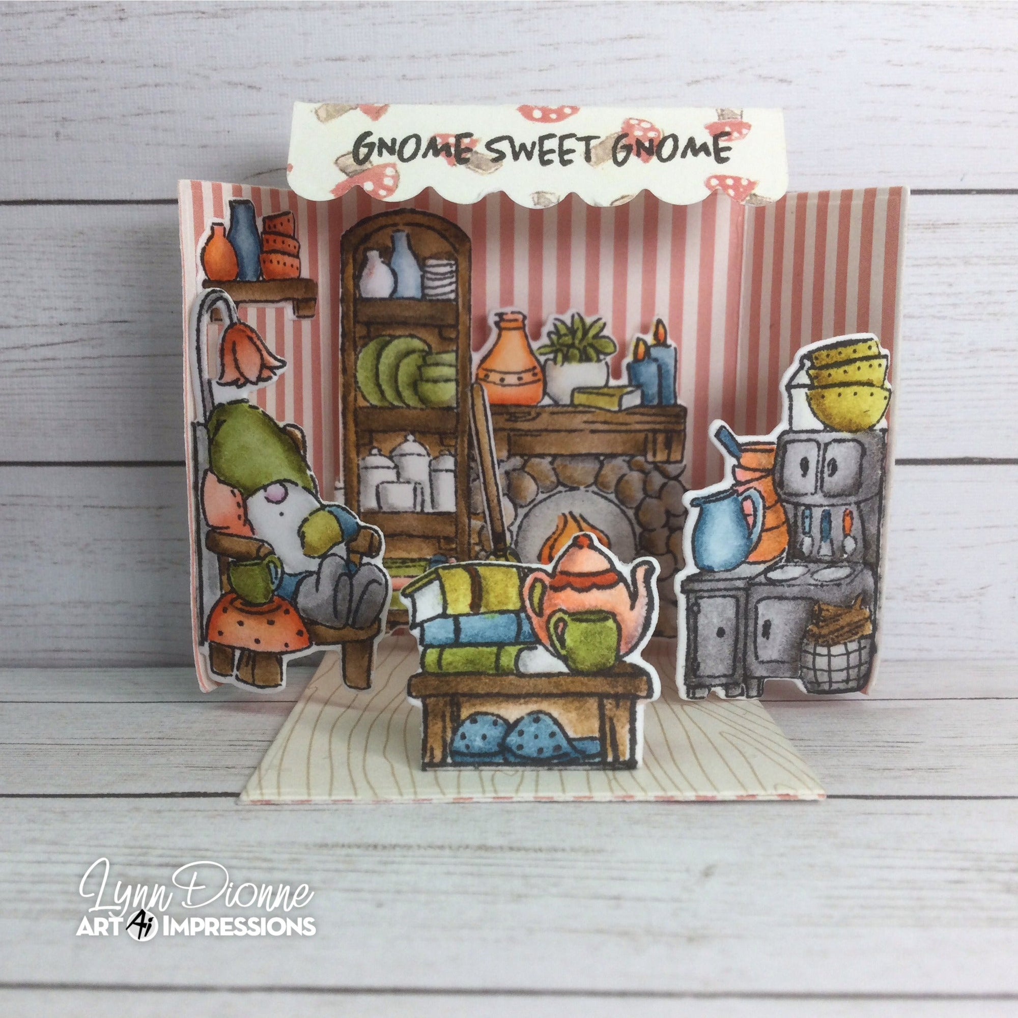 Art Impressions - Stamp & Die Set - Matchbook Gnome Home-ScrapbookPal
