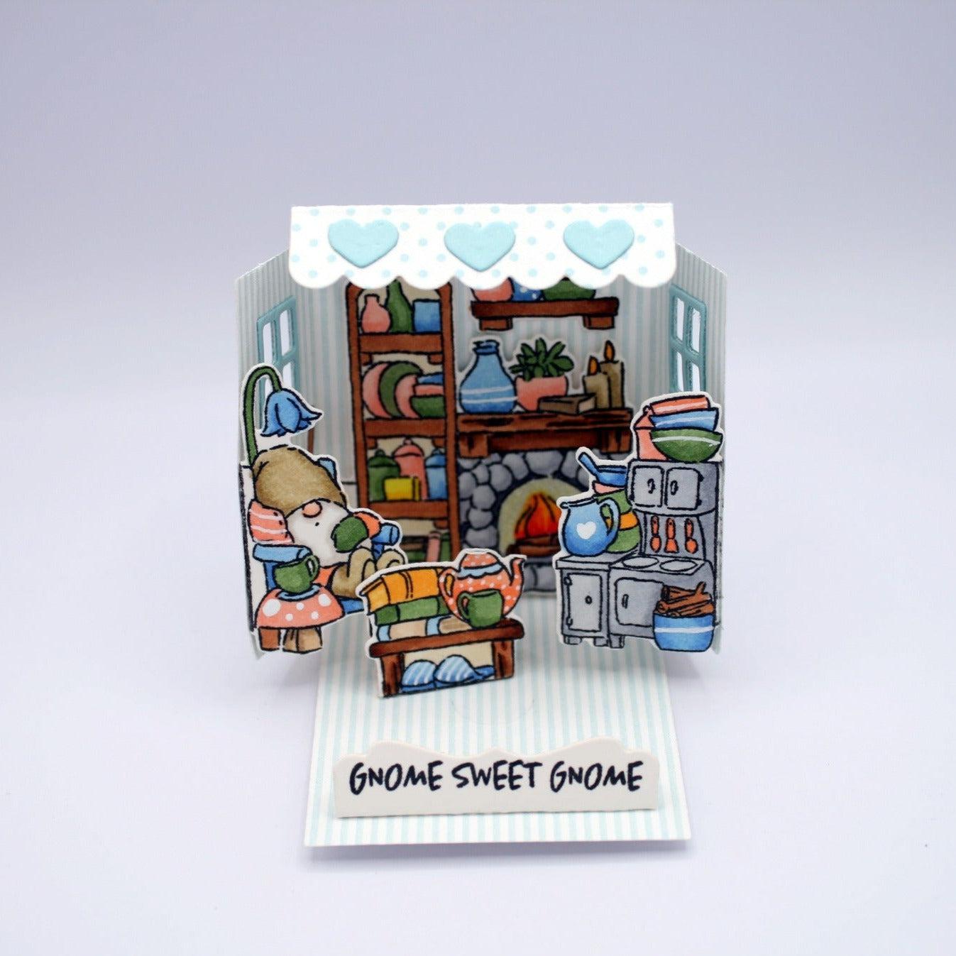 Art Impressions - Stamp & Die Set - Matchbook Gnome Home-ScrapbookPal