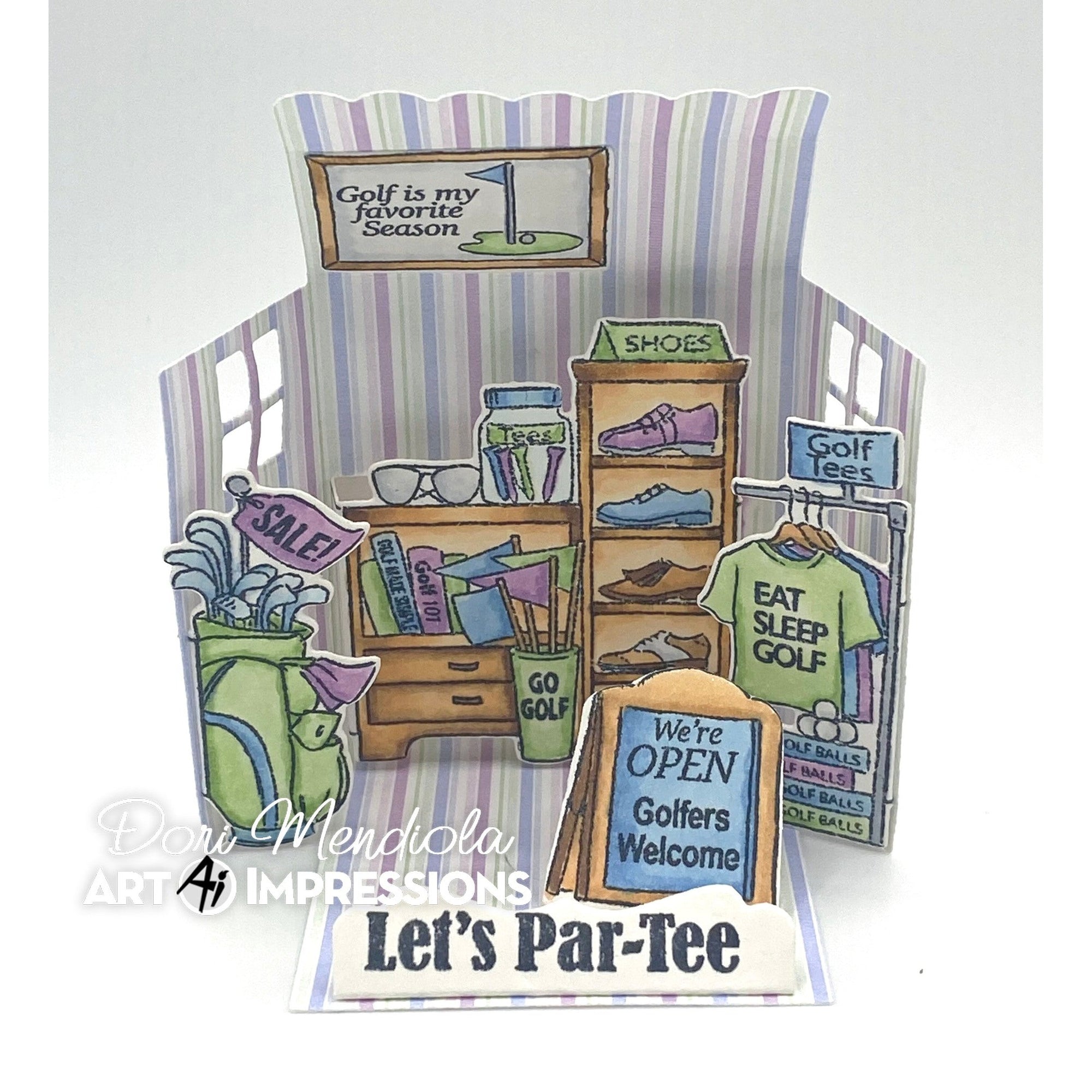Art Impressions - Stamp & Die Set - Matchbook Golf Shop-ScrapbookPal