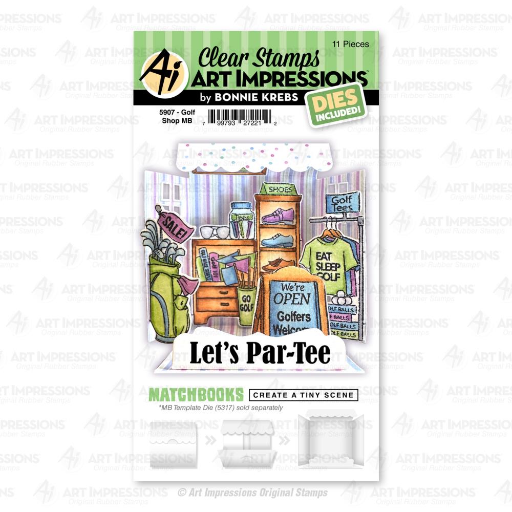 Art Impressions - Stamp & Die Set - Matchbook Golf Shop-ScrapbookPal