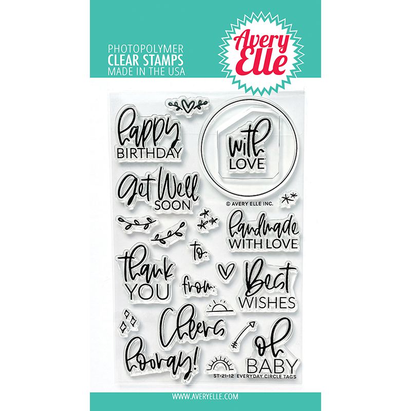 Avery Elle - Clear Stamps - Everyday Circle Tags-ScrapbookPal