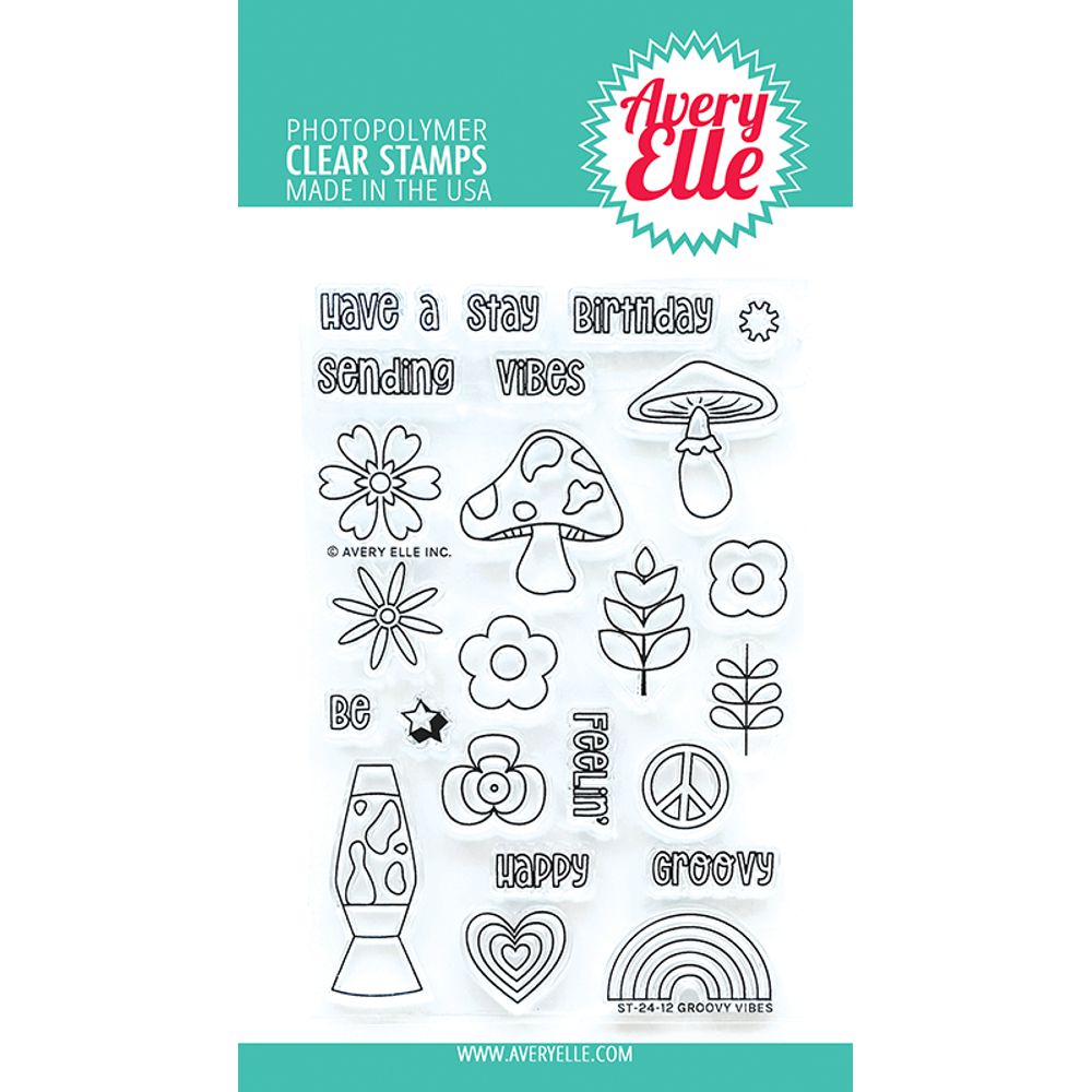 Avery Elle - Clear Stamps - Groovy Vibes-ScrapbookPal