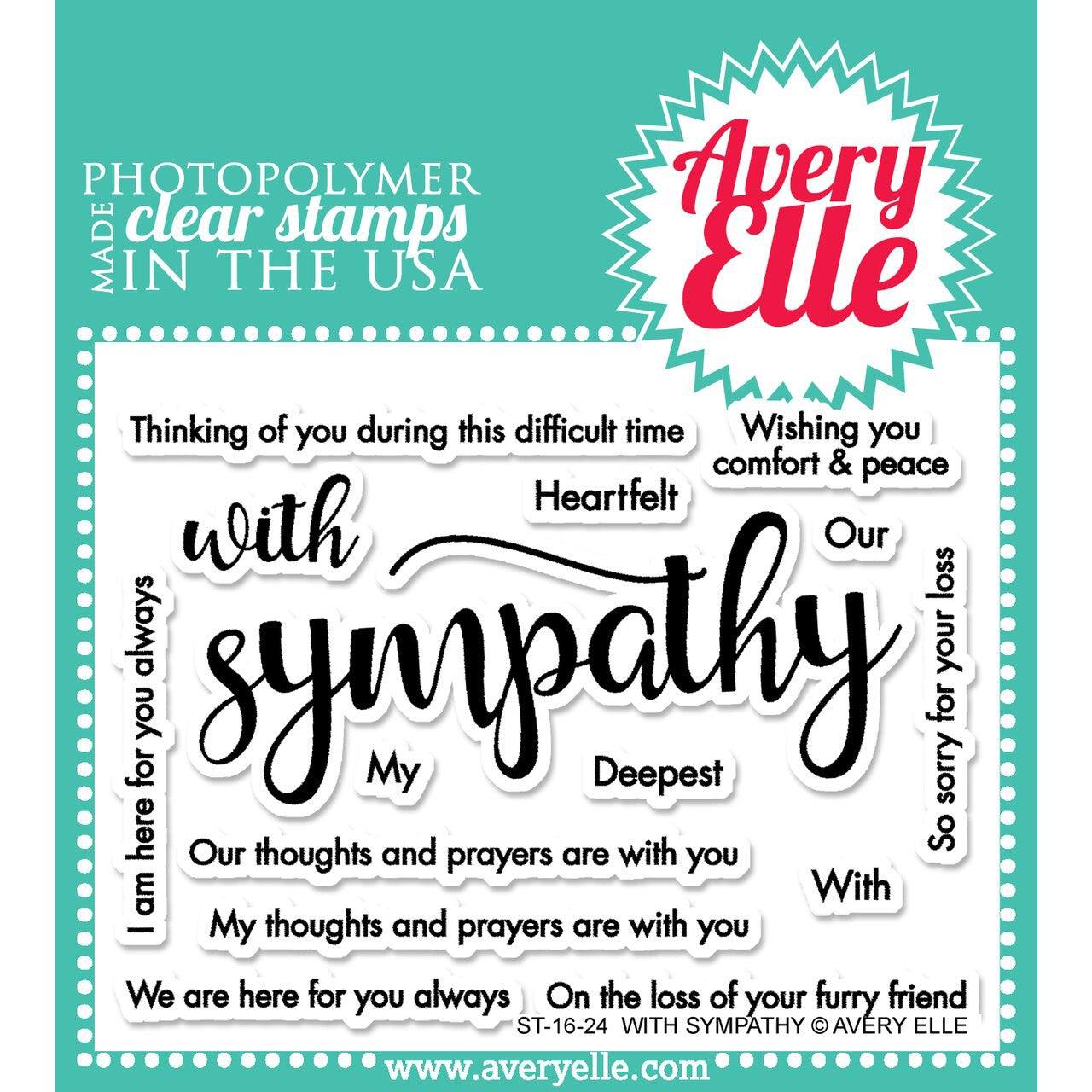 Avery Elle - Clear Stamps - With Sympathy-ScrapbookPal