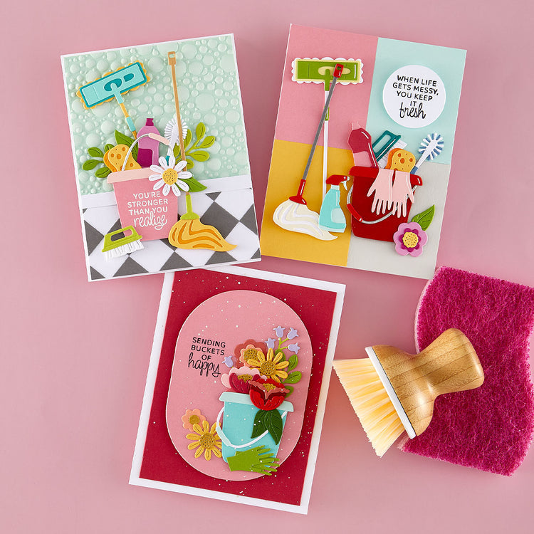 Spellbinders - Shiny New Day Collection - Dies - Squeaky Clean - Scratch &amp; Dent