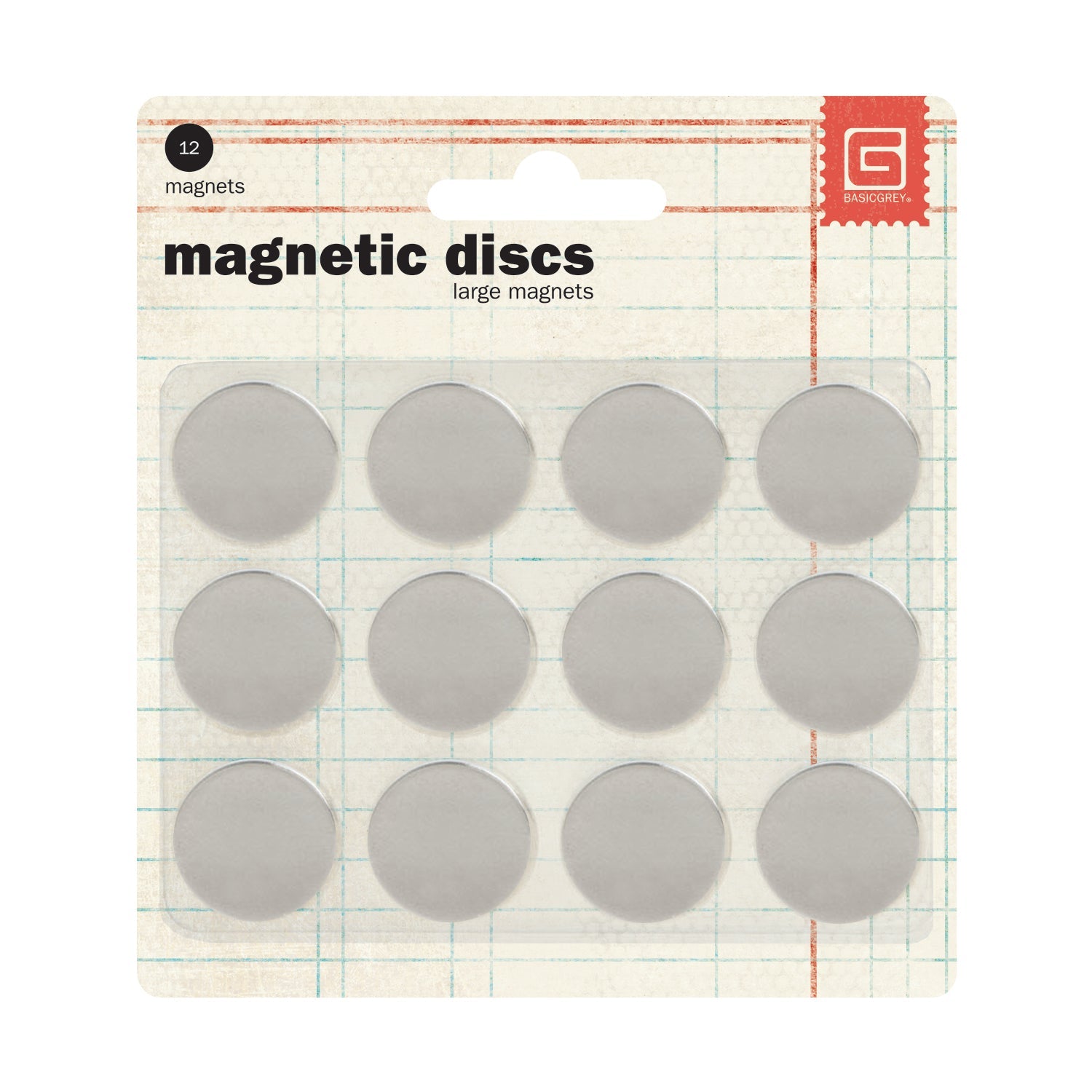 BasicGrey - Magnetic Discs - Large, 12 pk-ScrapbookPal