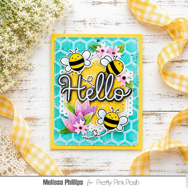 Pretty Pink Posh - Dies - Large Hello Shadow