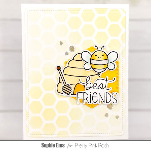 Pretty Pink Posh - Stencils - Honeycomb