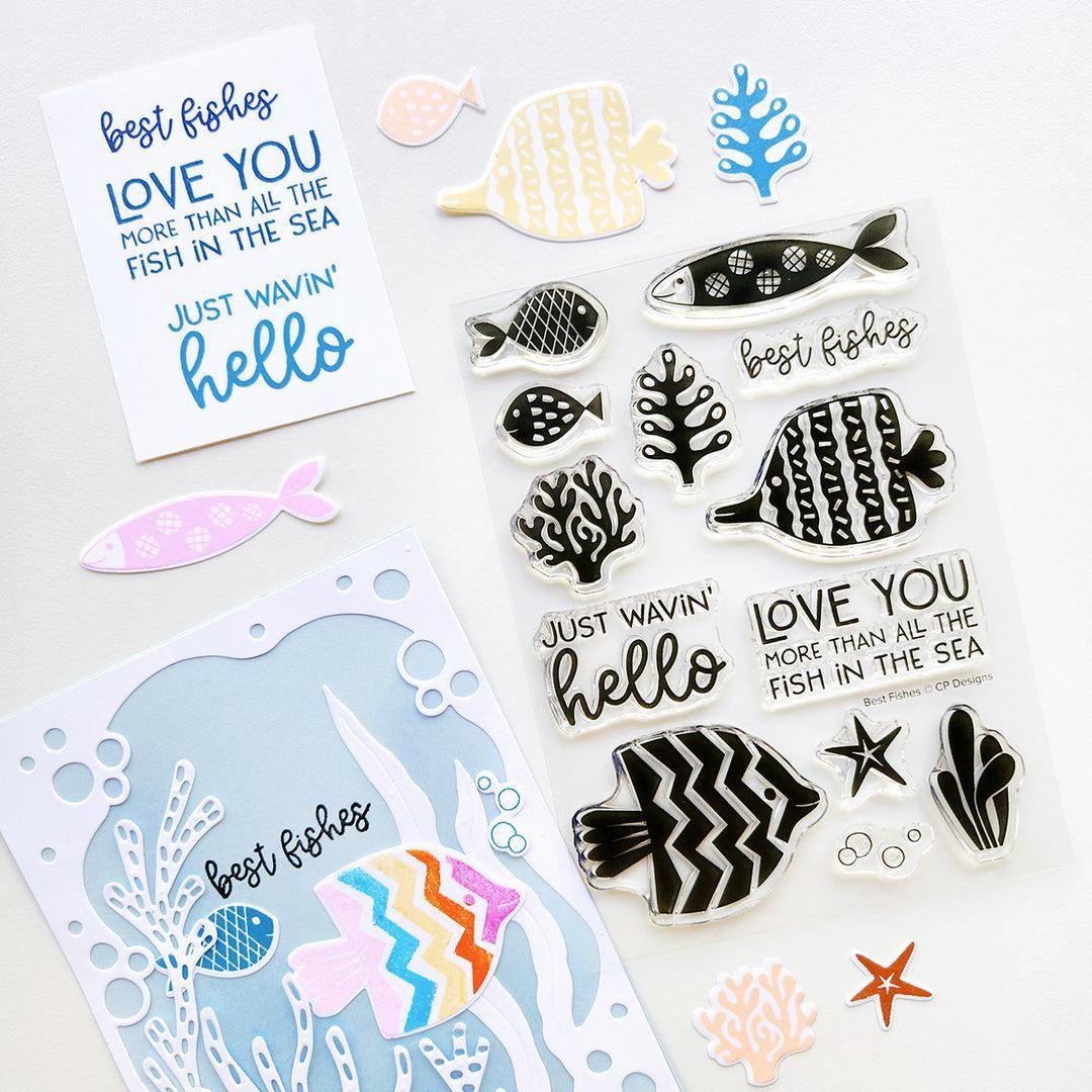 Catherine Pooler Designs - Clear Stamps - Best Fishes-ScrapbookPal