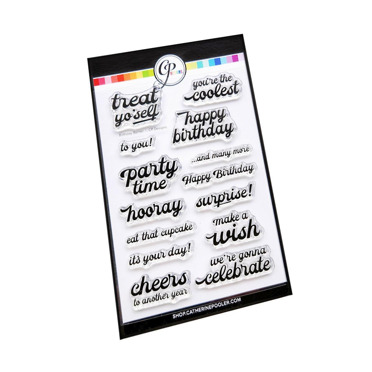 Catherine Pooler Designs - Clear Stamps - Birthday Banter Sentiments-ScrapbookPal