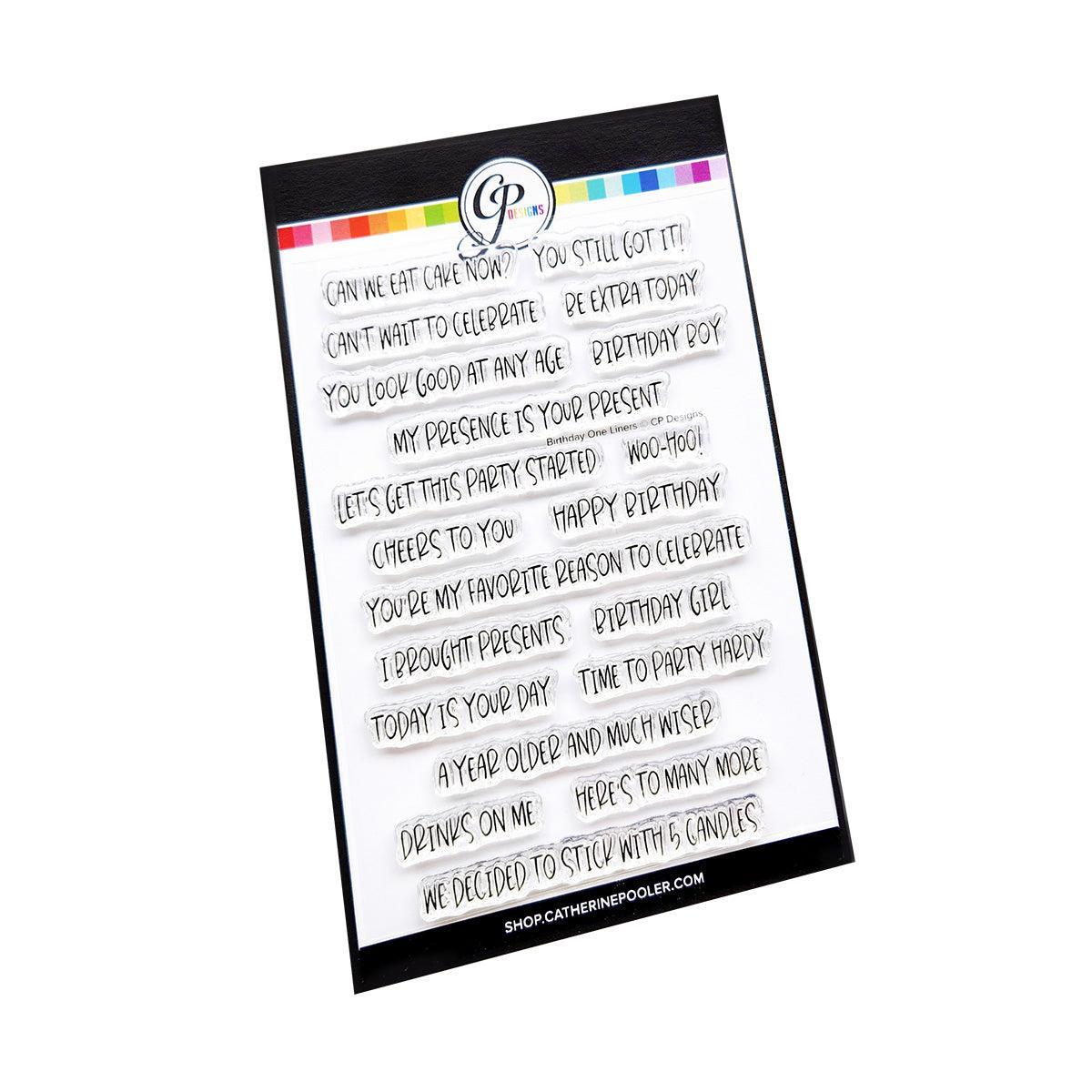 Catherine Pooler Designs - Clear Stamps - Birthday One Liners Sentiments-ScrapbookPal
